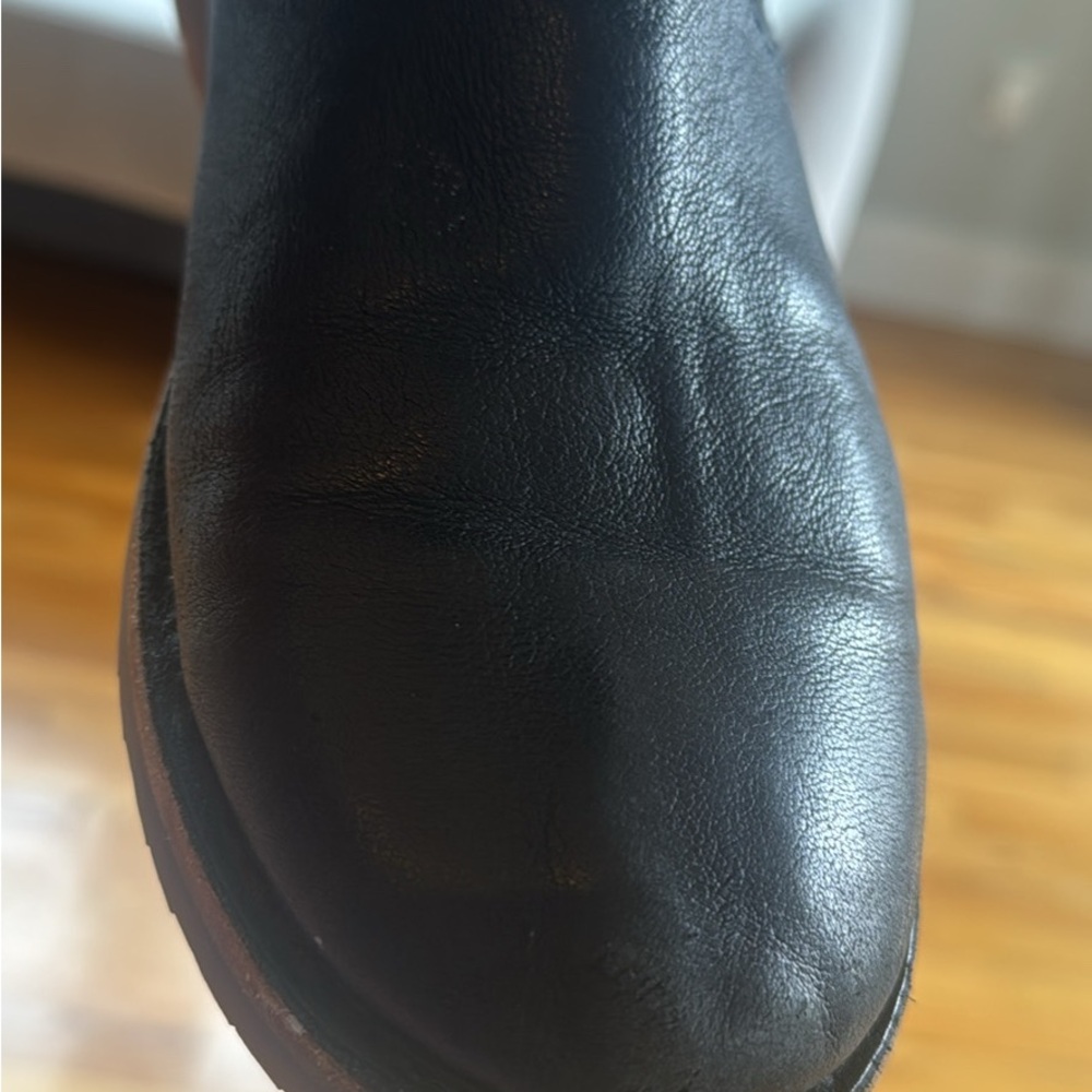 Frye Black Leather Lace-Up Boots
